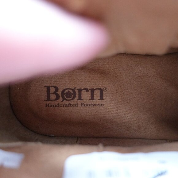 NWOB Born Viana Leather Suede Wedge Ankle Booties Brown Size 9.5 - Picture 7 of 9